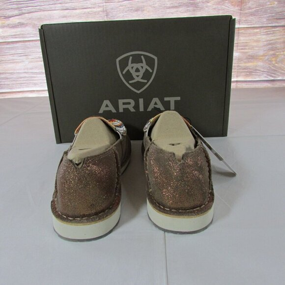 Ariat Women's Cruiser Aztec Arrow Slip On Moccasin Loafer Shoe Rose Gold 1004691 - Picture 4 of 4